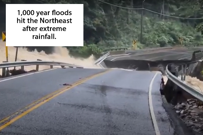 1000 year floods hit northeast