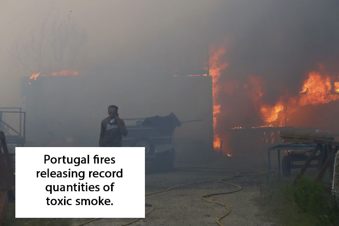 Portugal fires release record toxins