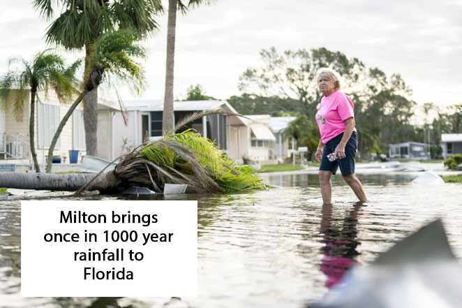 Milton brings once in a thousand years of rainfall