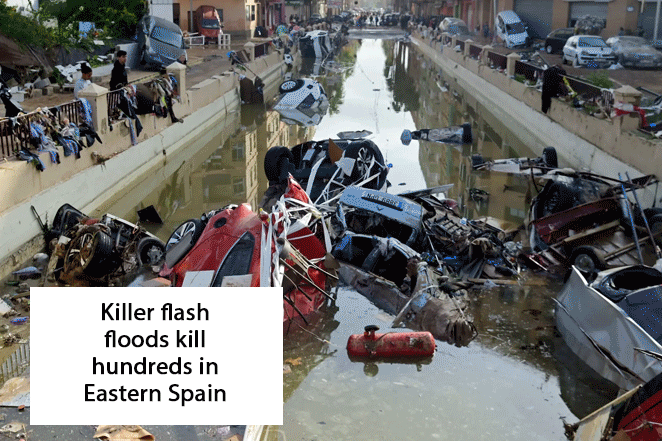 Killer Floods In Spain as climate whiplash takes its toll
