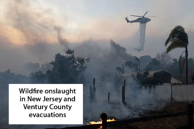 Wildfires New Jersey and California see 14,000 evacuations