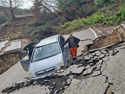 Corfu extreme weather onslaugh