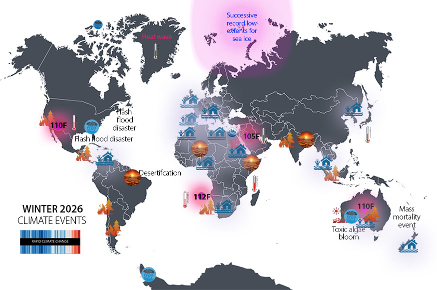 global map of winter climate catastrophes winter 2026