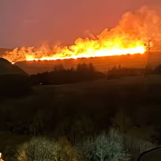 Moorland Fire Northern England
