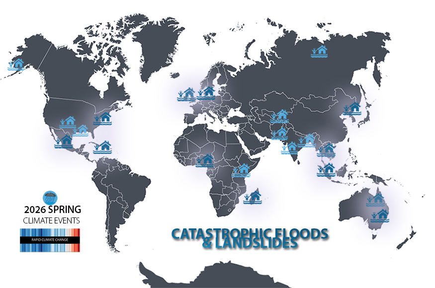 Global flood disasters spring 2026
