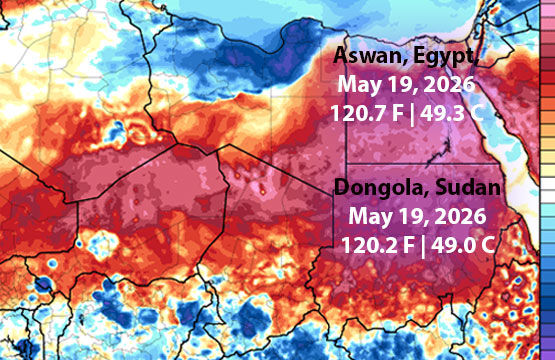 Aswan Egypt Heat Record