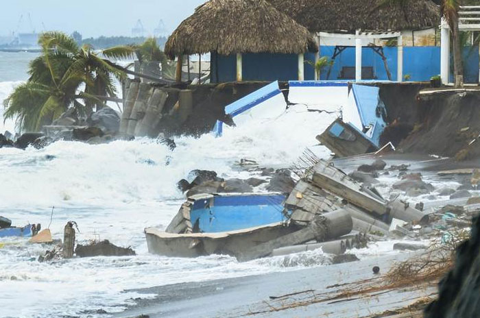 Storm Christina smashes Guatemala, eroding the coastlines as violent seas encroach more and more each day