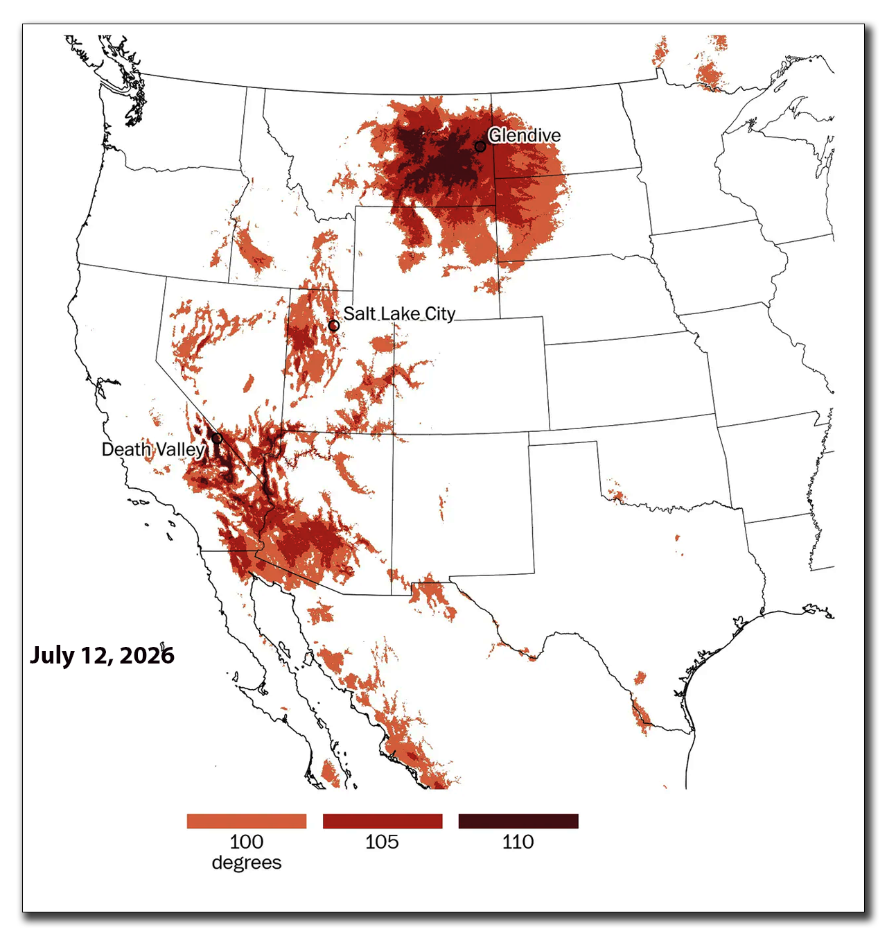 July heat dome usa