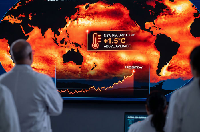 Record high global ocean temperatures in June
