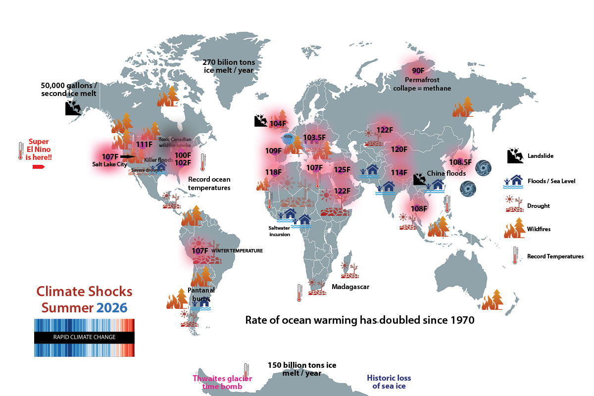 Global Map of Summer Climate Disasters