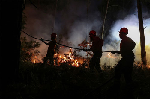 Wildfires throughout Europe