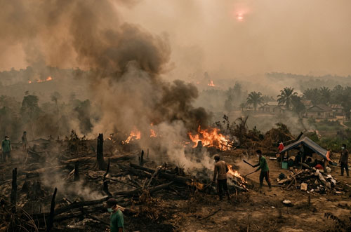 Borneo wildfires cause toxic haze throughout southeast asia