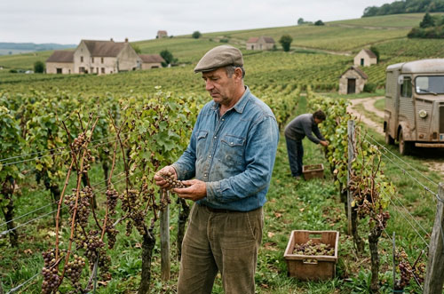 French wine harvest hurt by heat and drought