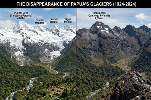 papua eternal glaciers disappearing