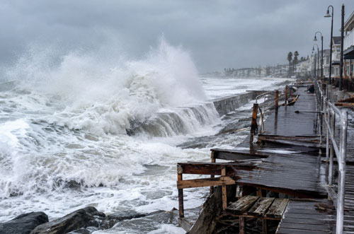 Hurricane Rachel breaches Newport Beach coastal barrier infrastructure