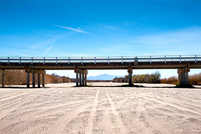 Rio Grande River runny dry